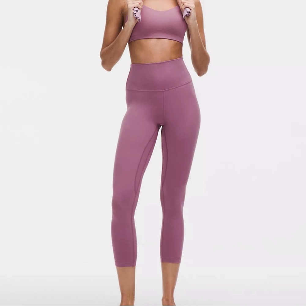 Lululemon -Waisted Leggings size 6 mauve